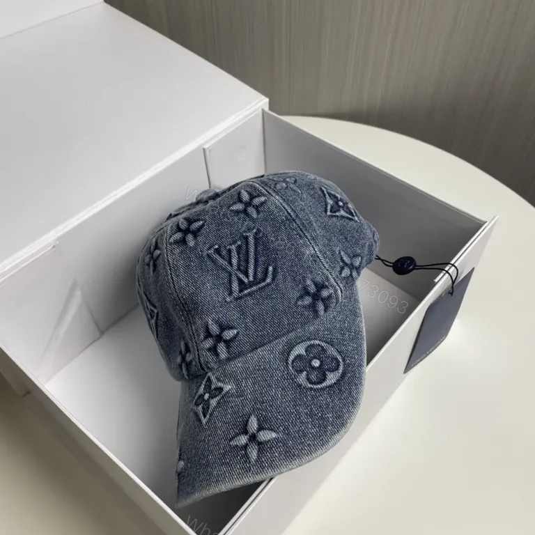 View 8 of Denim Monogram Cap: Casual Luxury Streetwear Hat