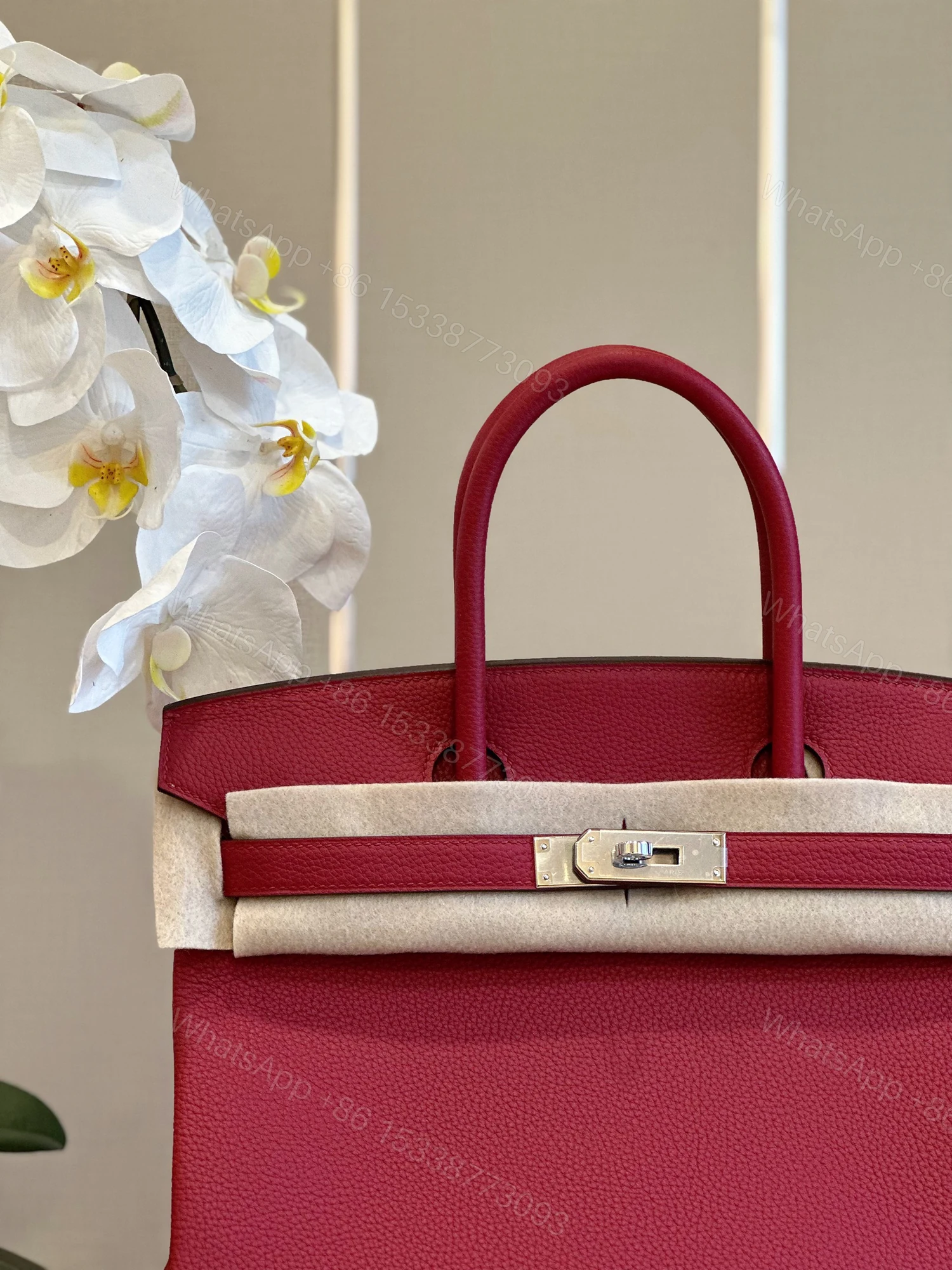 View 4 of Hermes Birkin 30 Burgundy Palladium Hardware