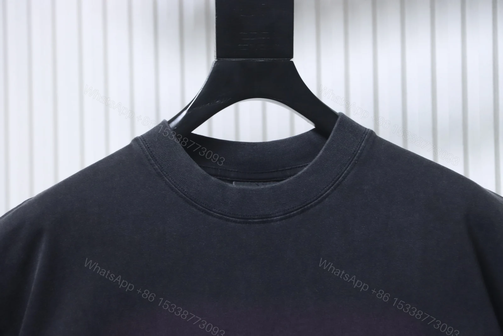 View 3 of Balenciaga Clothes Vintage Washed Short Sleeve T-shirt with Los Angeles Night Cityscape Print