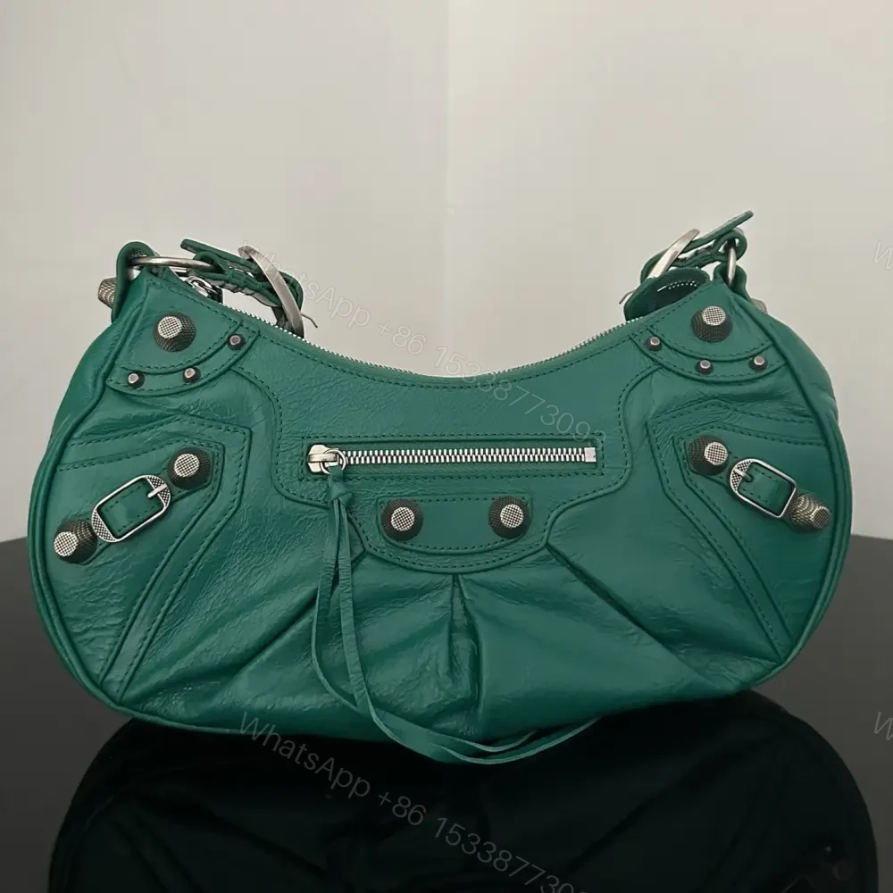 View 5 of 高仿Balenciaga*LeCagole系列餃子包綠色S