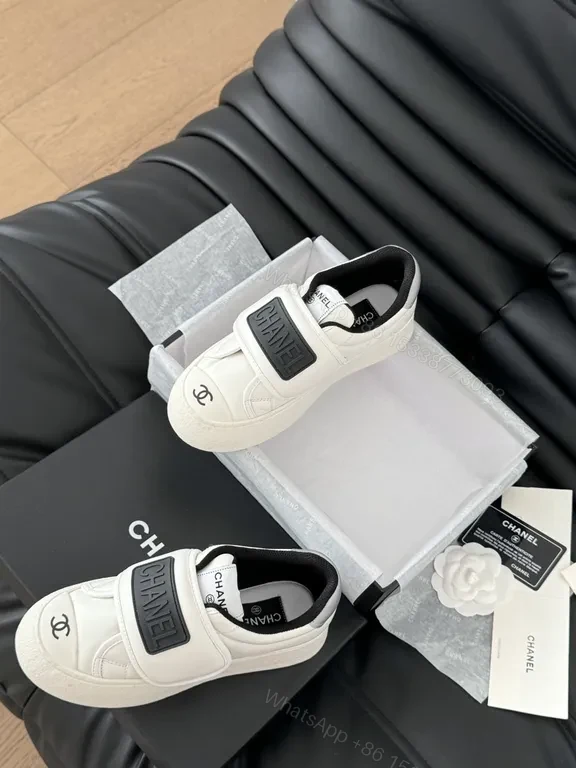 View 2 of Chanel-Inspired Slip-On Sneakers: Velcro Luxe Comfort