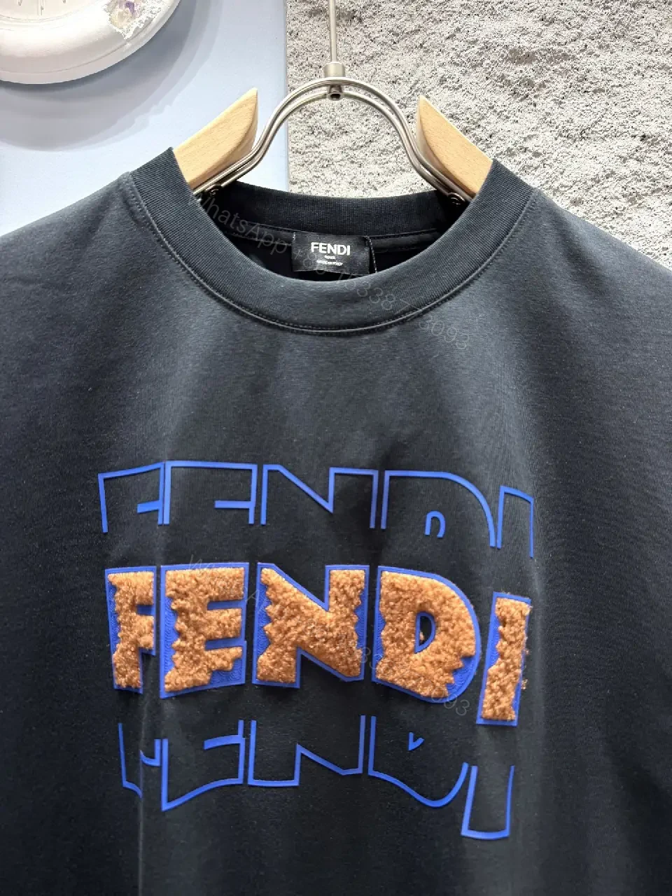 View 5 of Black Texture Logo Tee – Elevated Casual Essential Tee
