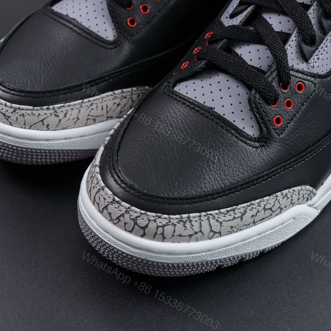 View 4 of Air Jordan 3 Retro OG Black Cement 2024 Reps