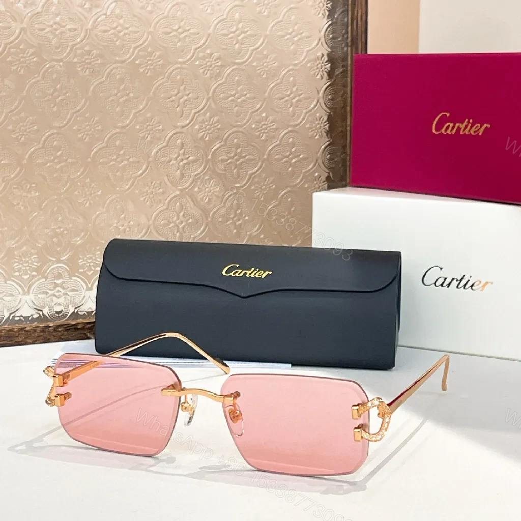 View 4 of Rose-Gold Titanium Sunglasses Case & Frames: Subtle Luxury