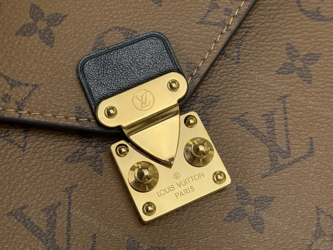View 3 of Classic Monogram Clutch: Coated Canvas, Gold Lock, Envelope
