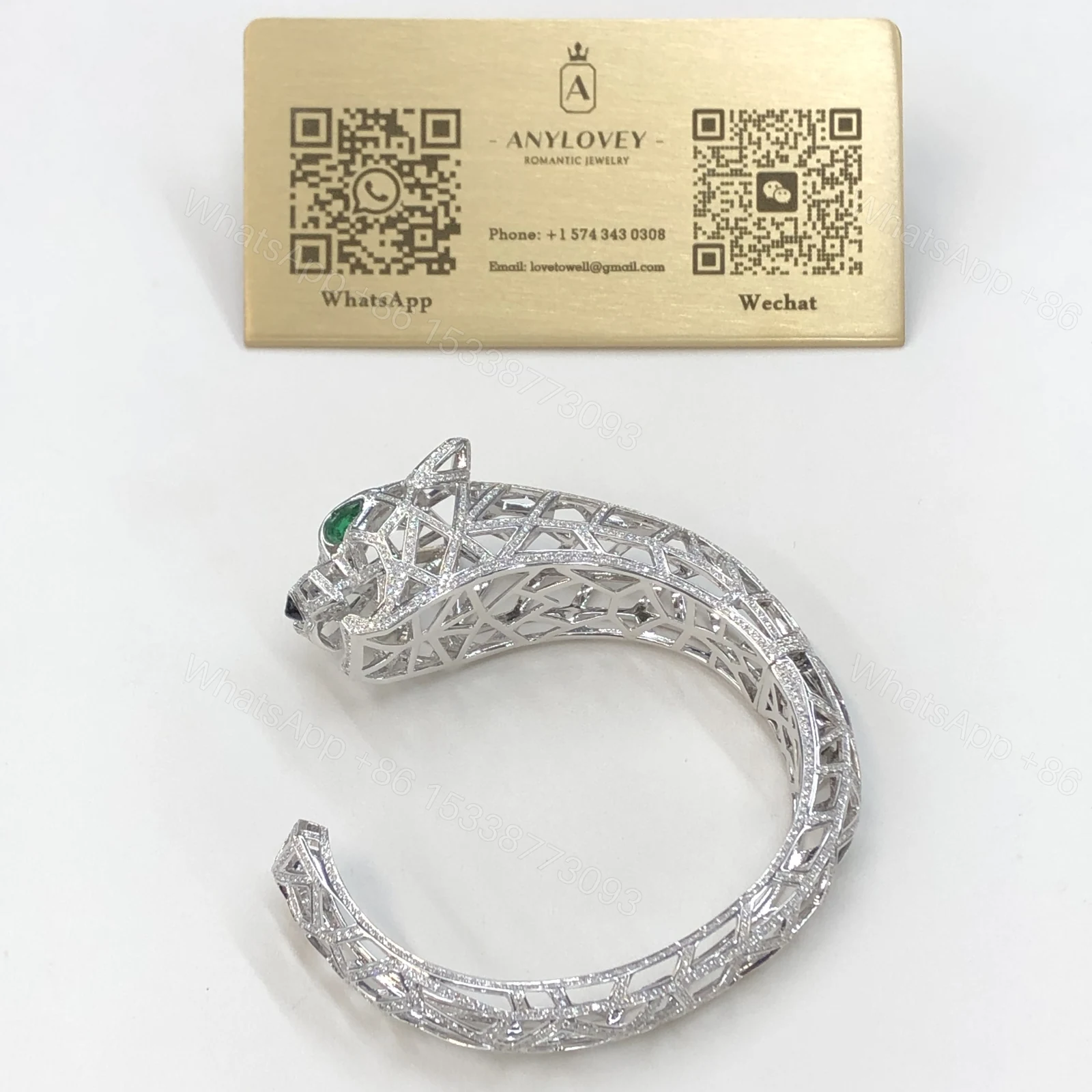 Cartier Panthere De Cartier Bracelet Diamonds And Emerald Onyx — view 1