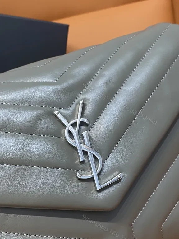 View 3 of Chevron MatelassÃ© Leather Shoulder Bag â€” Subtle YSL Sophistication