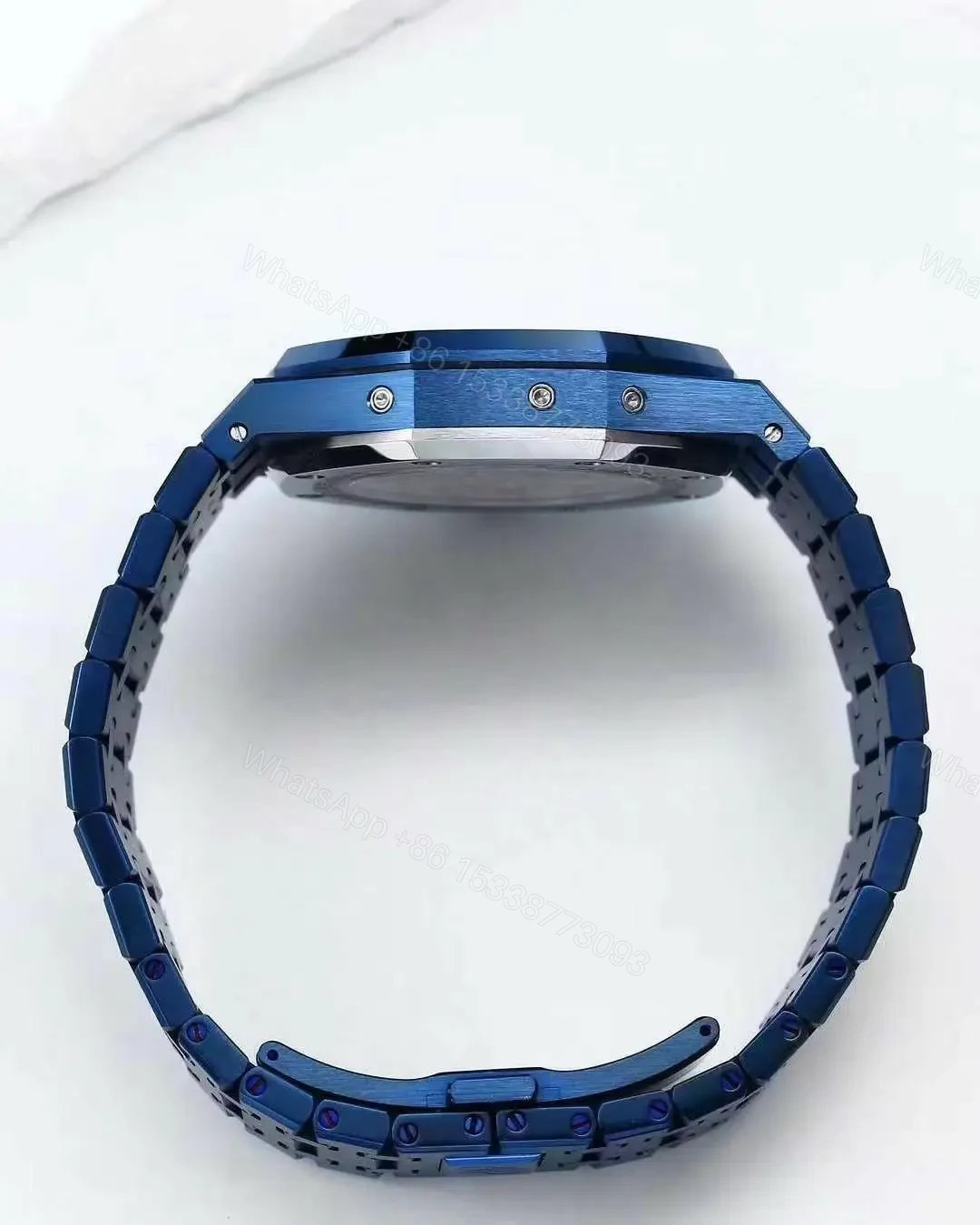View 8 of Super Clone Audemars Piguet Royal Oak Perpetual Calendar Blue ( + Video )