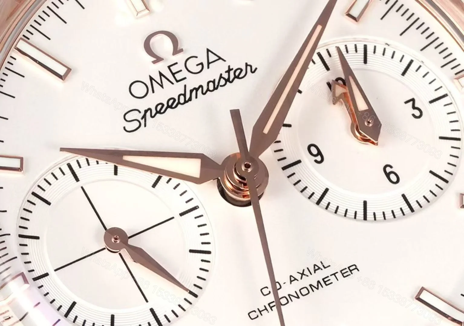 View 4 of Omega Speedmaster Chronoscope 43MM Rose Gold White Dial Premium Bracelet Watch 329.51.44.51.01.002