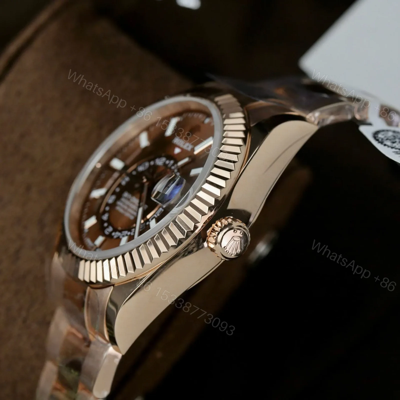 View 4 of Replica Rolex Sky-Dweller Chocolate Dial 326935