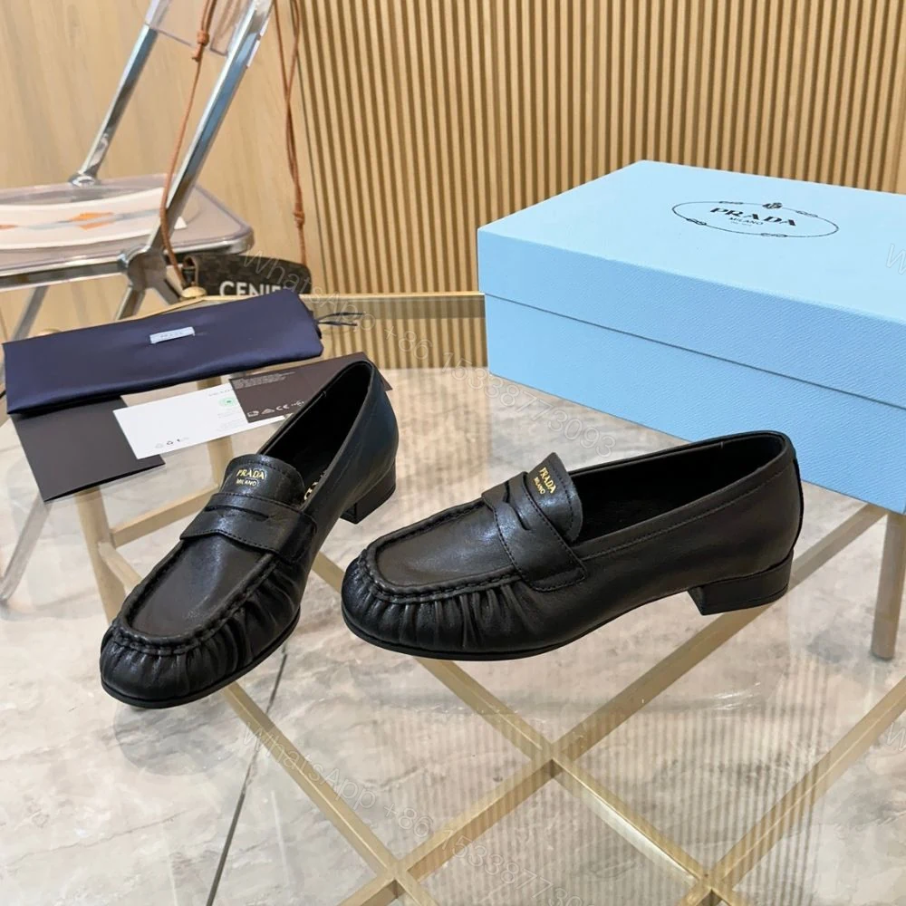 View 6 of Prada Leather Loafers Black 1D175O 007 F0002 F 020