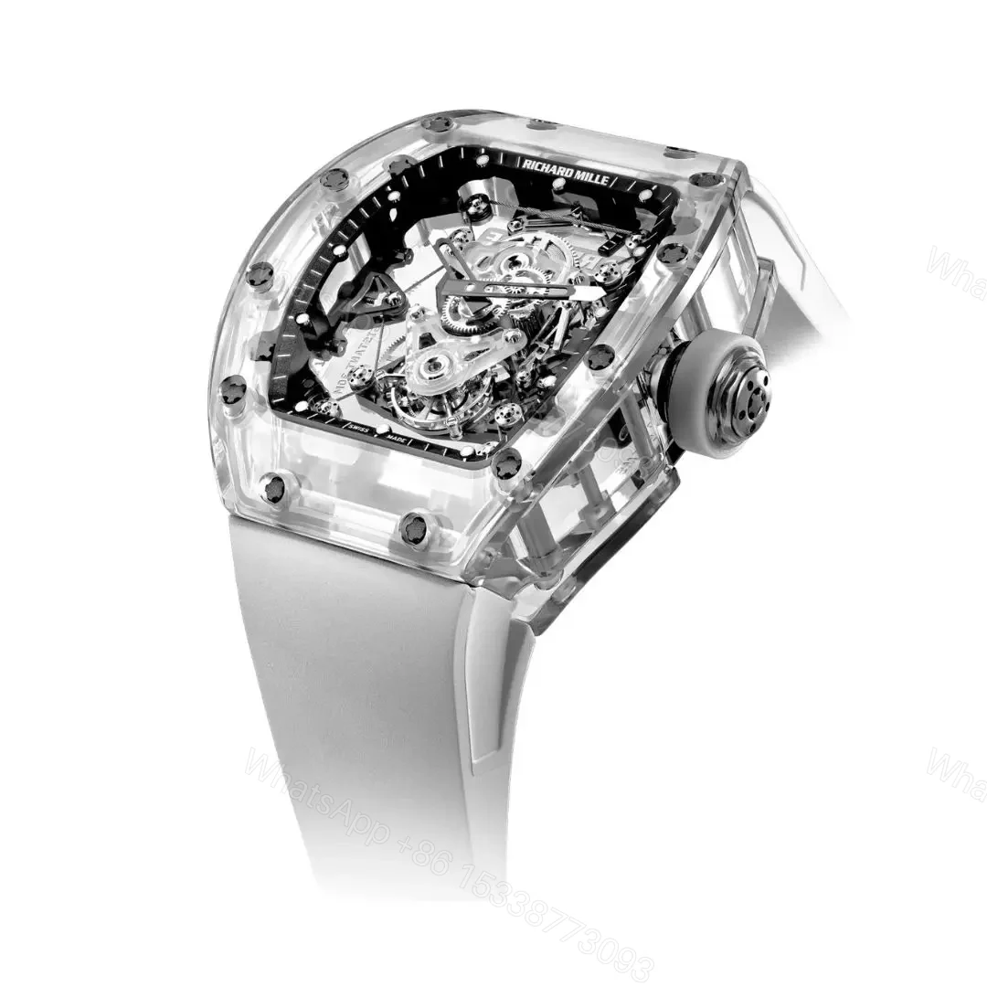 Richard Mille Swiss Made Clone RM 56-02 Sapphire Skeleton Real Tourbillon — view 1