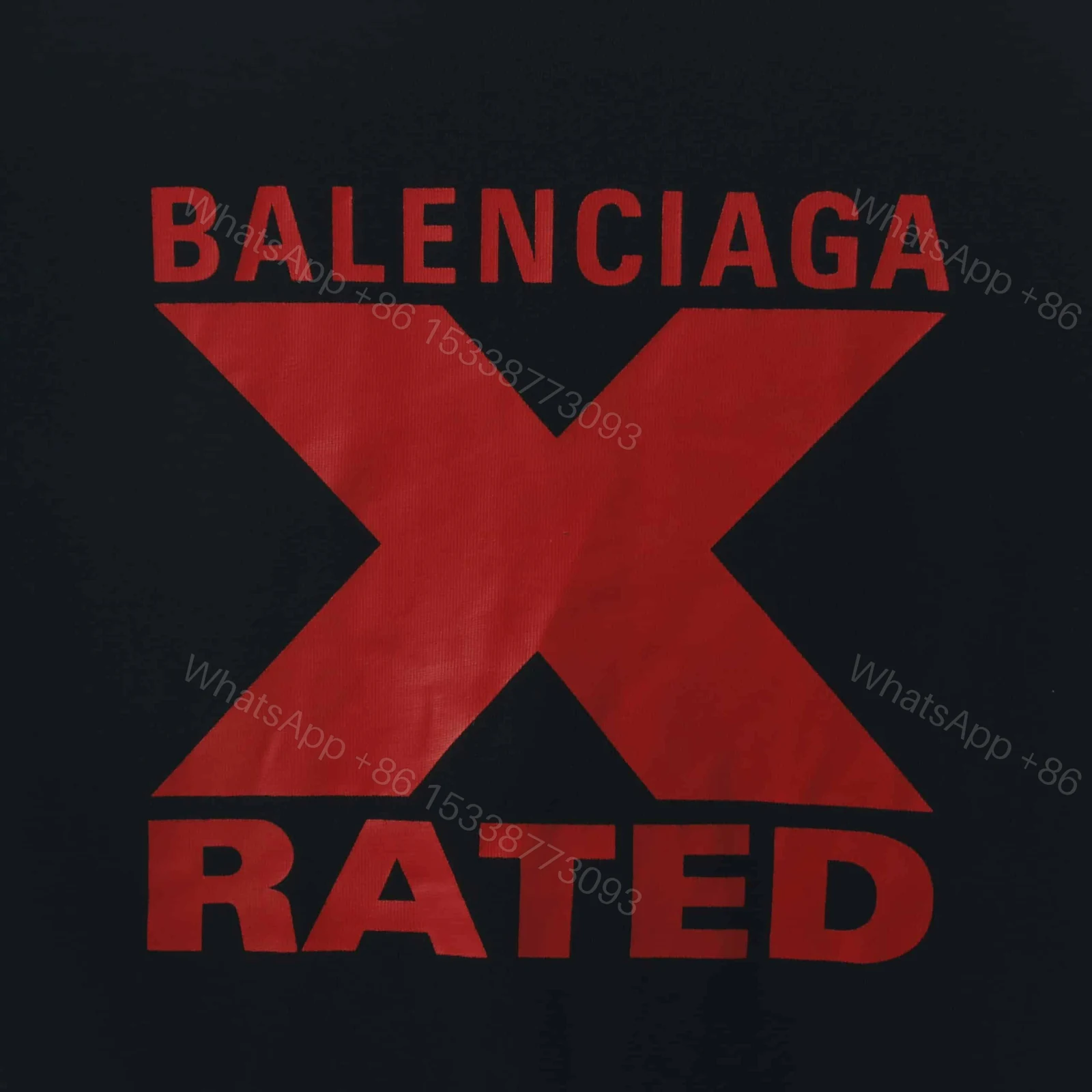 View 3 of BALENCIAGA CHEST RED X PRINTEED T SHIRT