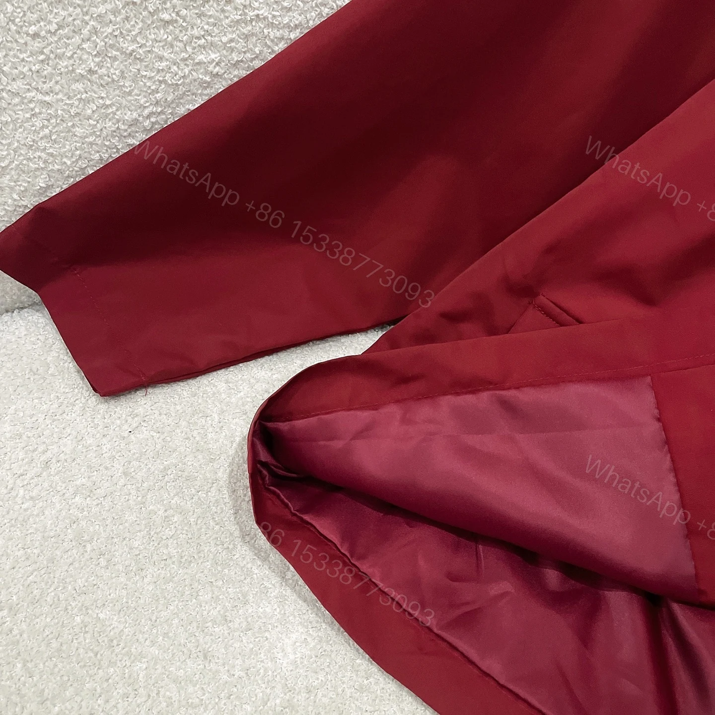 View 8 of Gucci Hooded Fabric Jacket With Logo Rosso Ancora Red