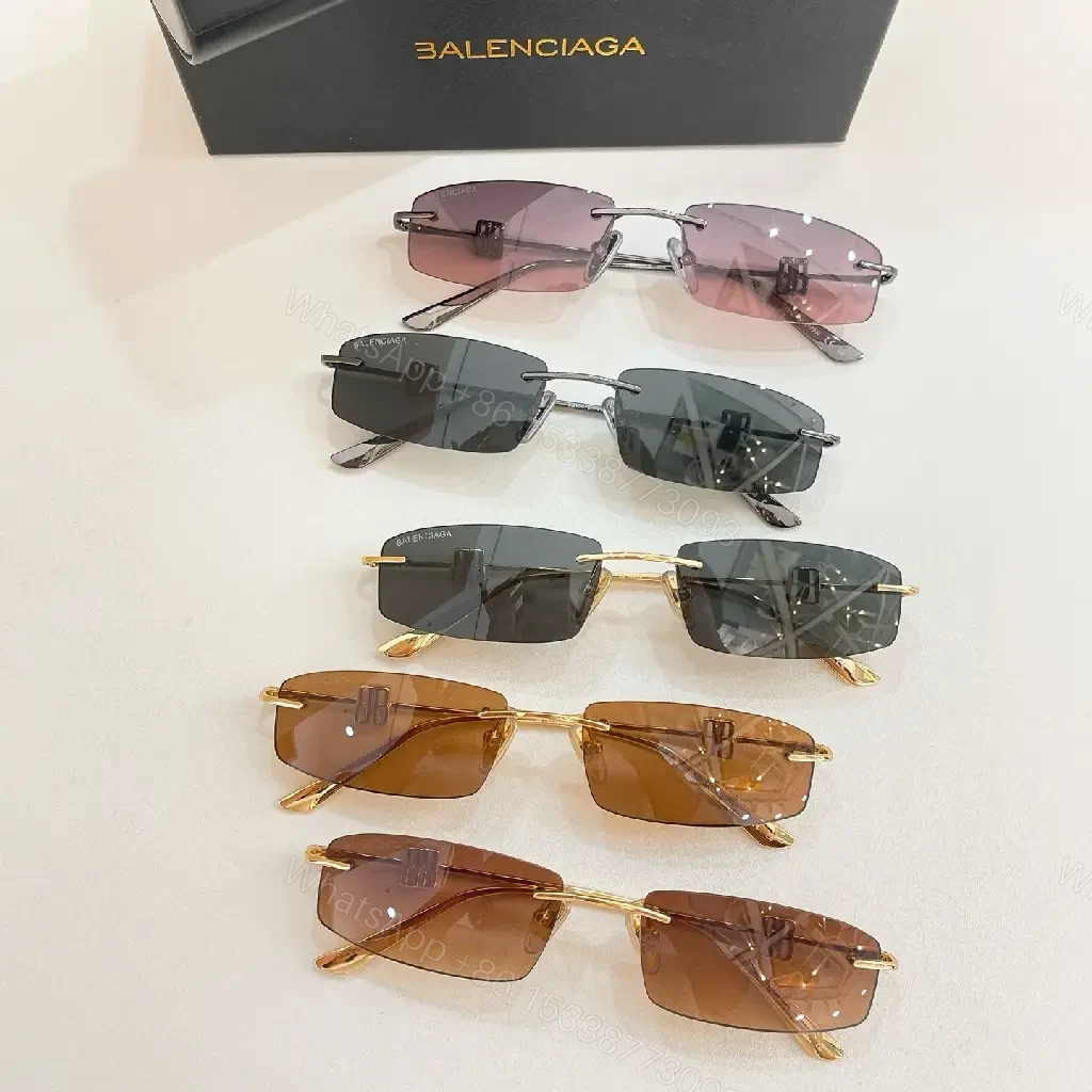View 4 of Metallic-Detail Chic Sunglasses - Luxe Minimalist Design with Precision Build