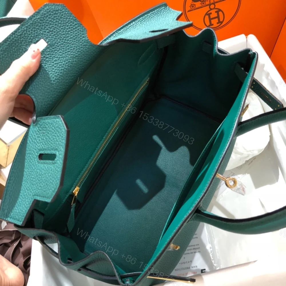 View 3 of Hermes Birkin 25 Bag Togo Malachite 25Cm