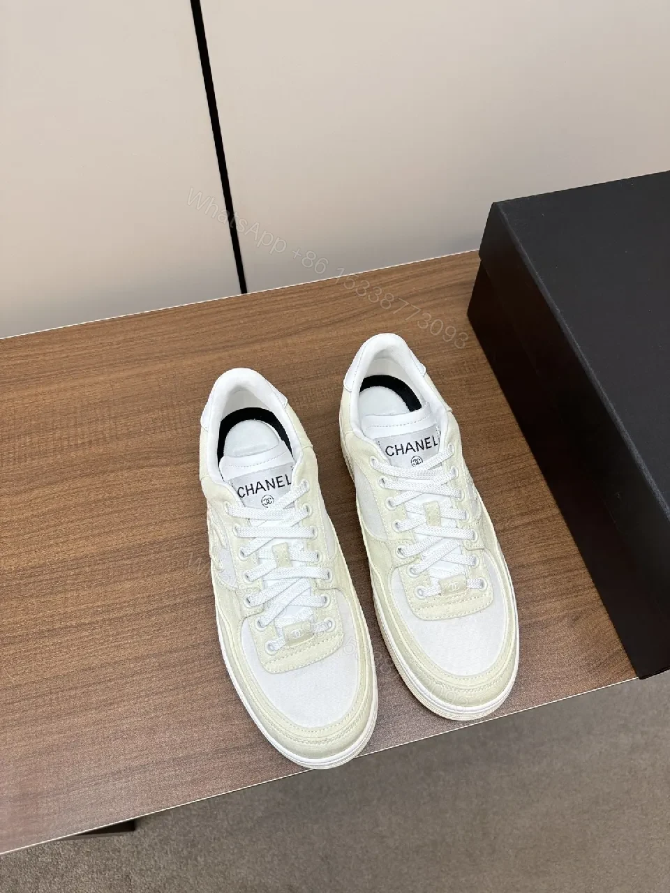 Neutral Texture Chanel-Inspired Sneaker: Premium Comfort Slipstream — view 1