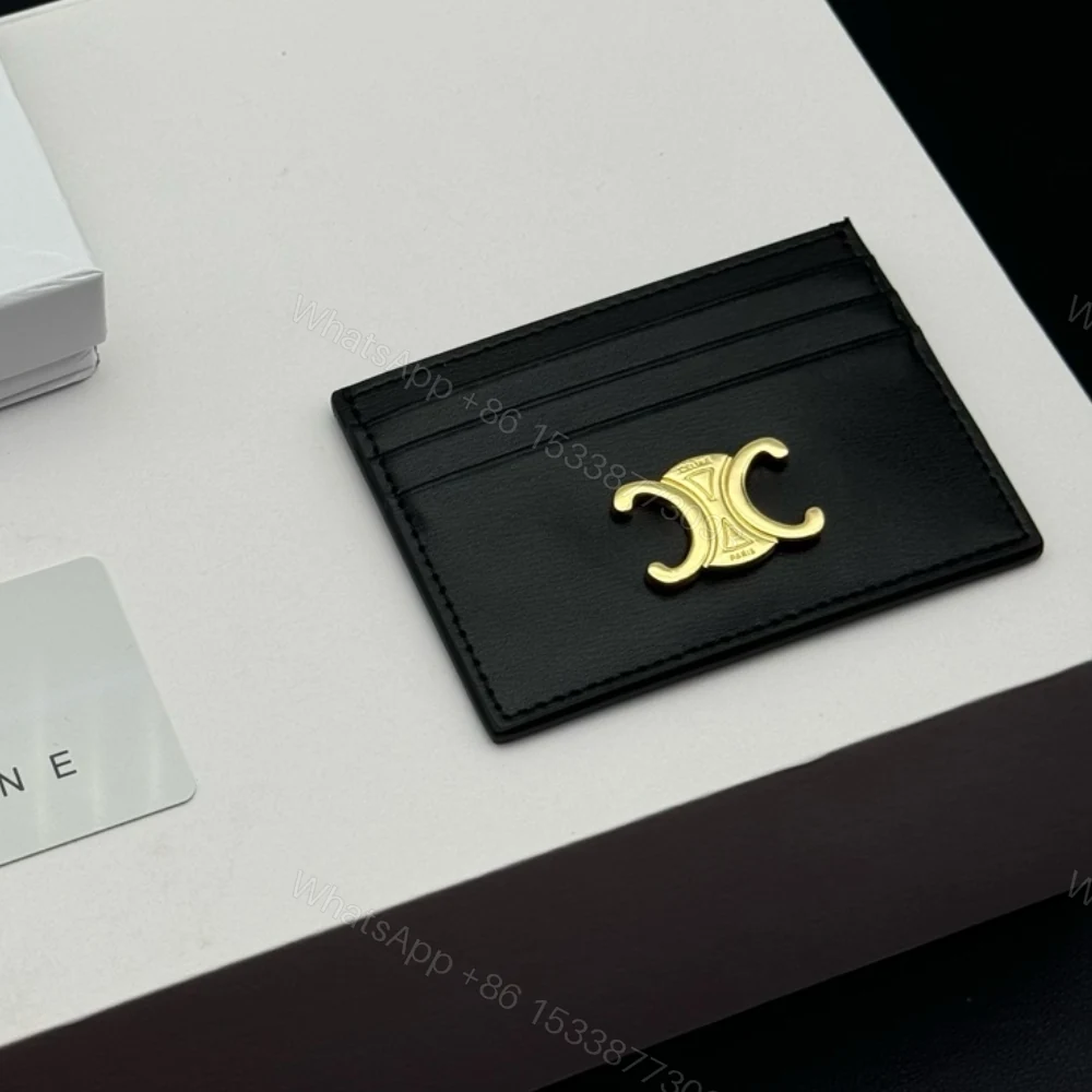 View 2 of CELINE WALLET TRIOMPHE CARD HOLDER BLACK 10.5CM