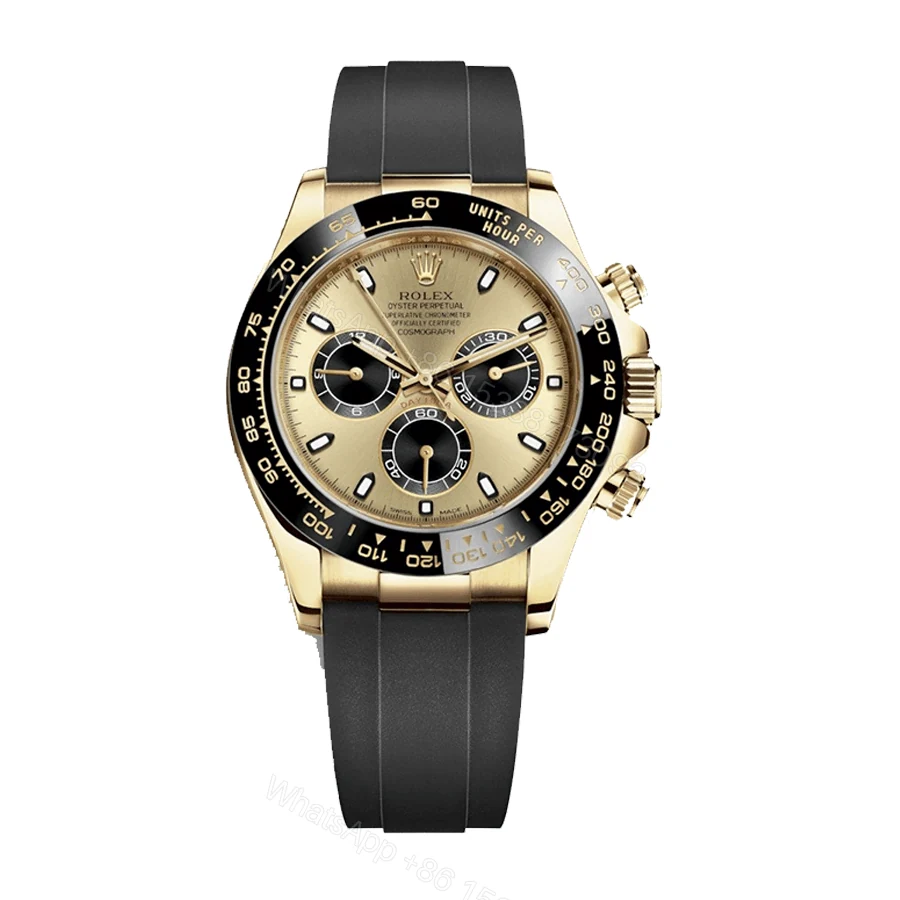 Rolex Daytona 116518LN Super Clone: 40mm Yellow Gold Champagne Dial — view 1