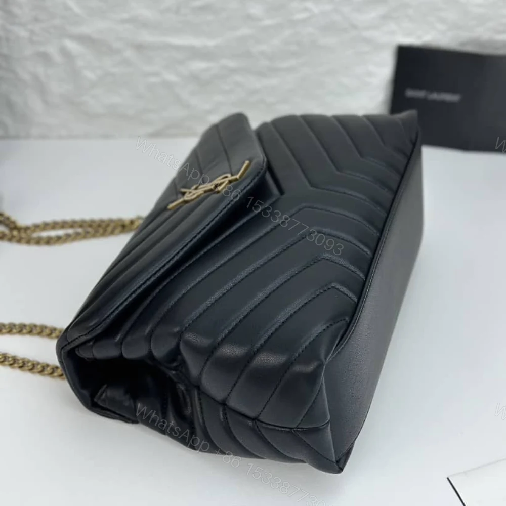 View 5 of Saint Laurent Loulou Large In Matelassé Black 32Cm