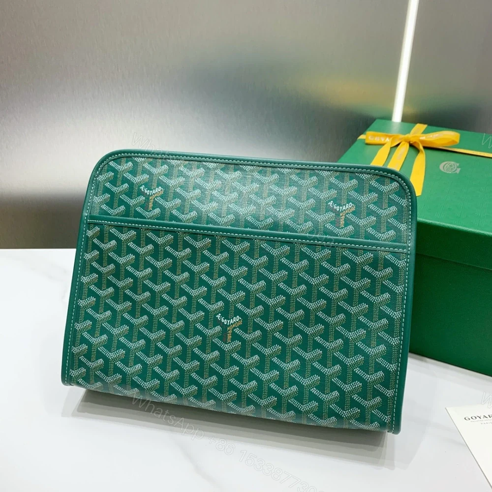 高仿Goyard*JOUVEM5多功能洗漱手拿包綠色大號免檢版 — view 1