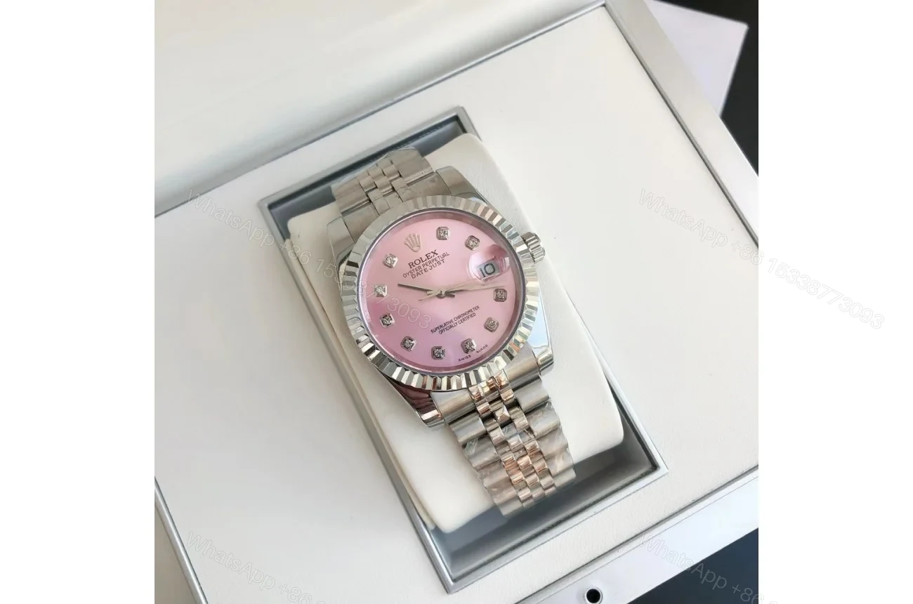 View 4 of Replica Rolex Datejust SS/SS Jub Pink/Dial 36/28 mm