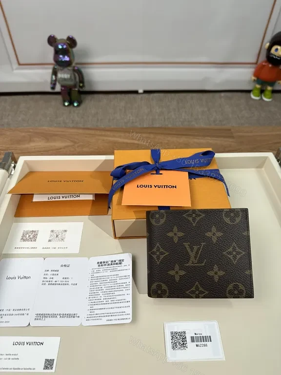 Monogram Leather Wallet: Classic Louis Vuitton Bi-Fold, Slim Profile — view 1
