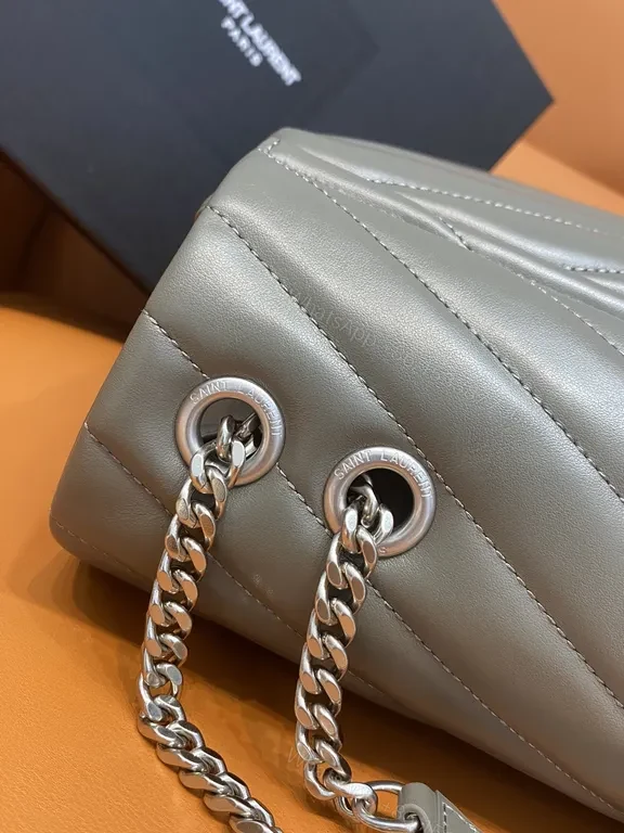View 7 of Chevron MatelassÃ© Leather Shoulder Bag â€” Subtle YSL Sophistication