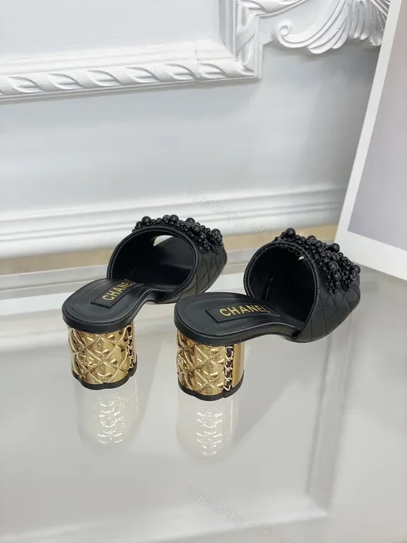 View 9 of Chanel-Inspired Beaded Slip-Ons: Luxe, Comfortable Mules