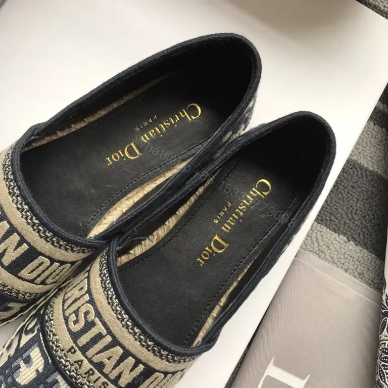 View 7 of Chic Monogram Dior Espadrille Slip-Ons: Everyday Luxury