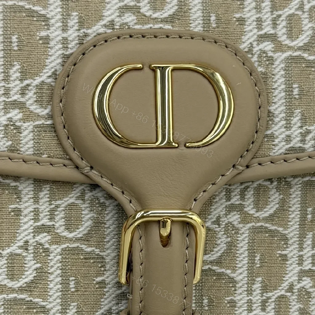 View 4 of Beige Monogram-Textured Leather Mini Shoulder Bag