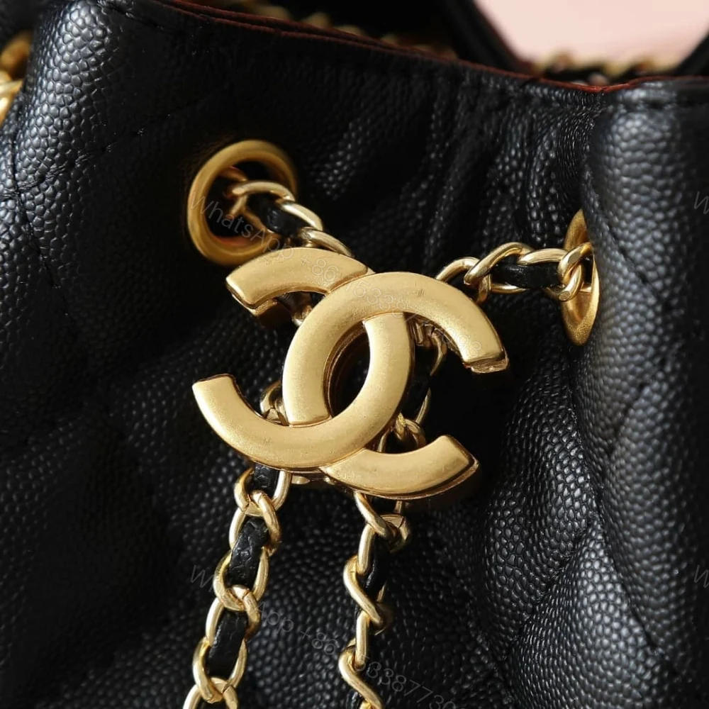 View 5 of Chanel 25 Small Handbag Grained And Gold Tone Metal Black 26Cm AS5293 B20304 94305