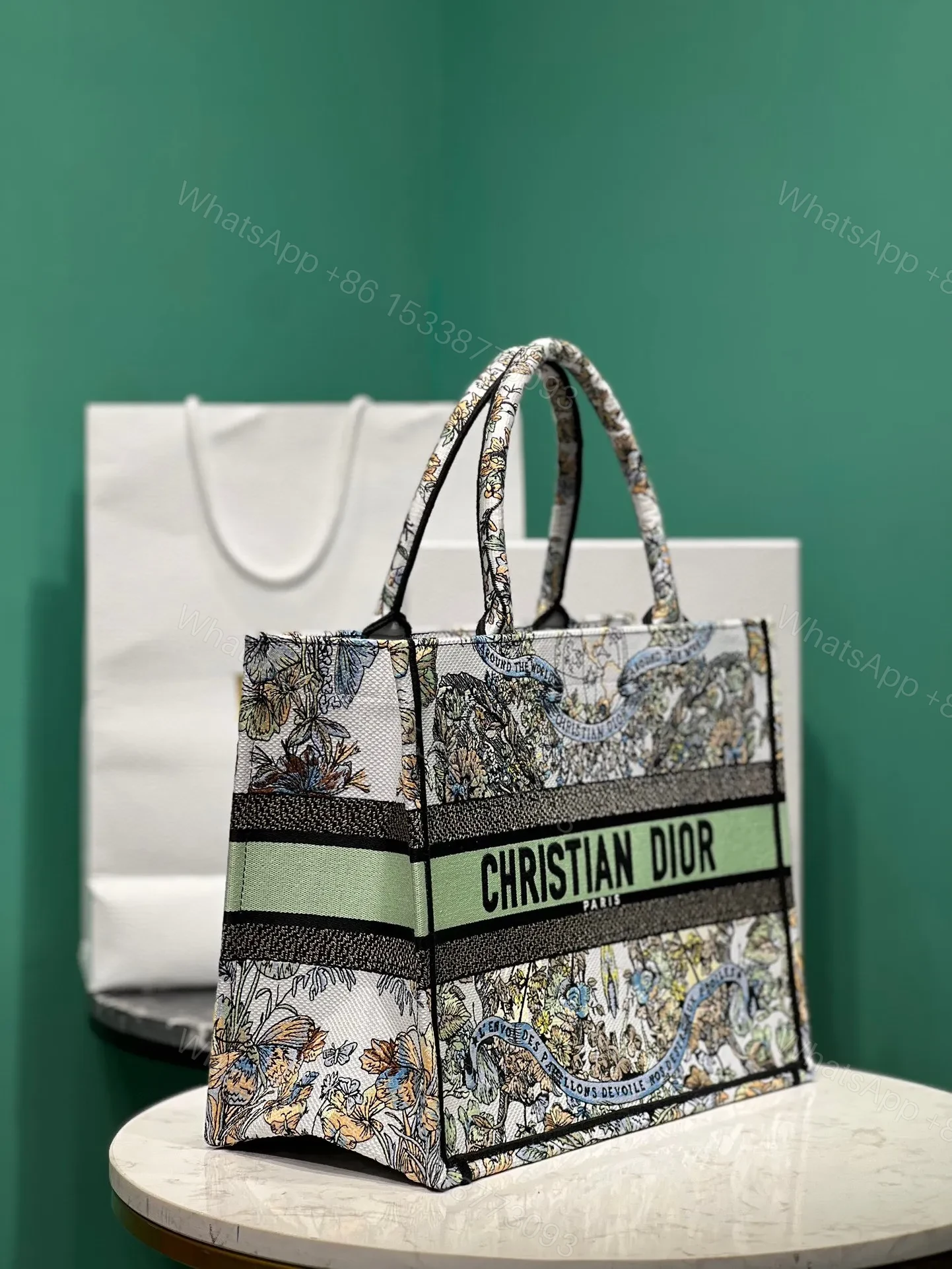 View 7 of Dior Book Tote Super Quality Women’s Handbag Embroidered Fabric Size 36cm