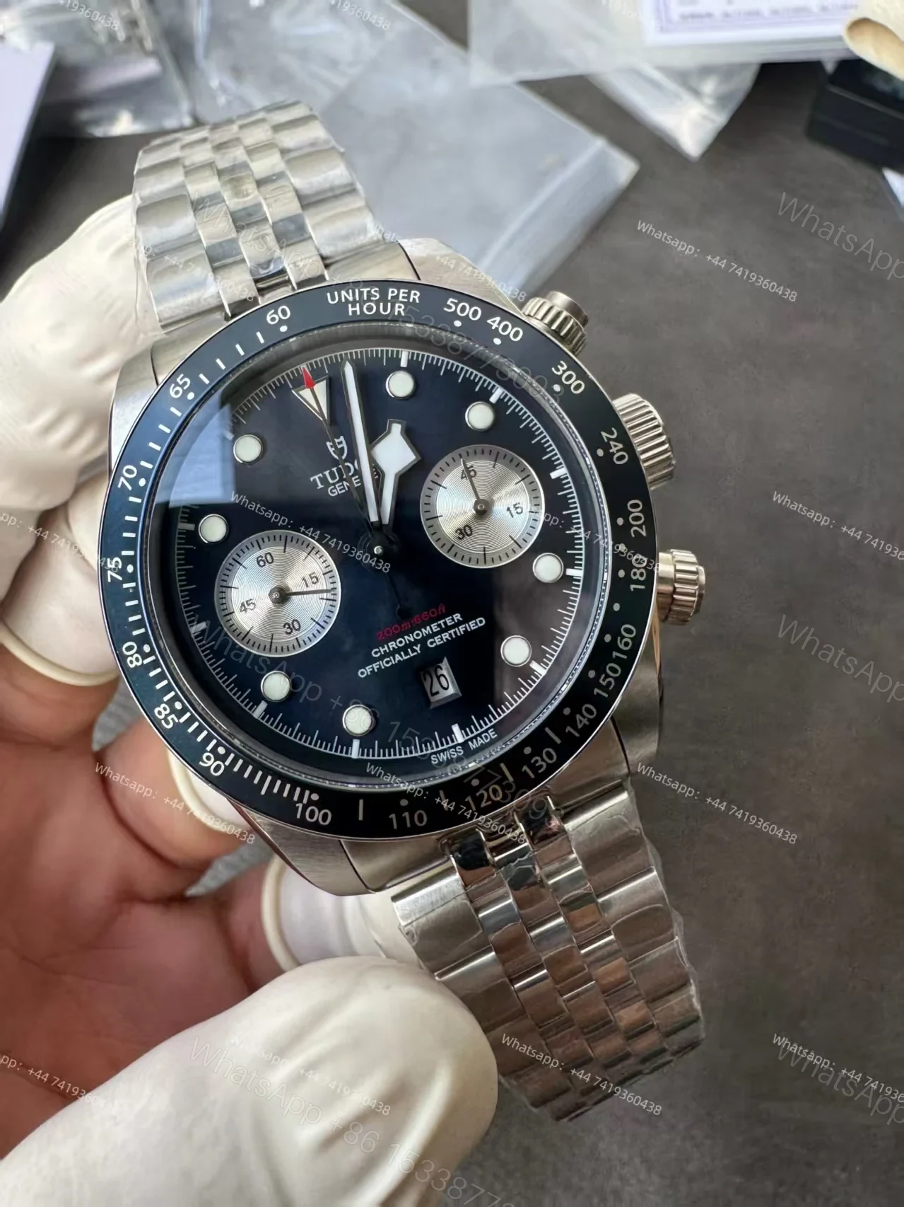 View 9 of Tudor Super Clone Black Bay Chronograph M79360B-0002 Blue dial