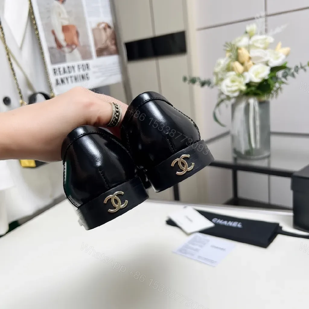 View 5 of Elegant Leather Loafers with Signature Hardware - All-Day Comfort