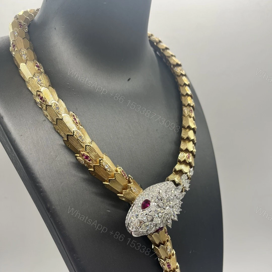 View 3 of Bvlgari Serpenti Necklace Diamonds And Ruby High Jewelry