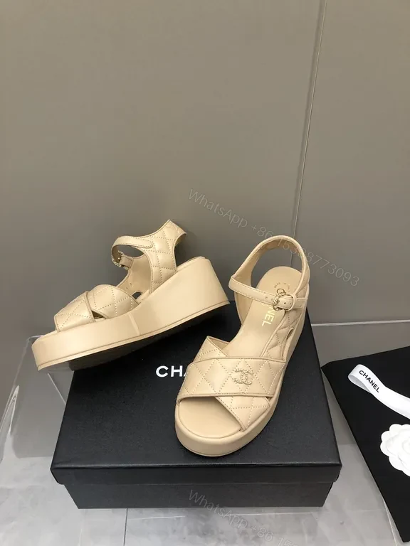 View 4 of Minimalist Quilted Sandals with Chanel-Influenced Detailing