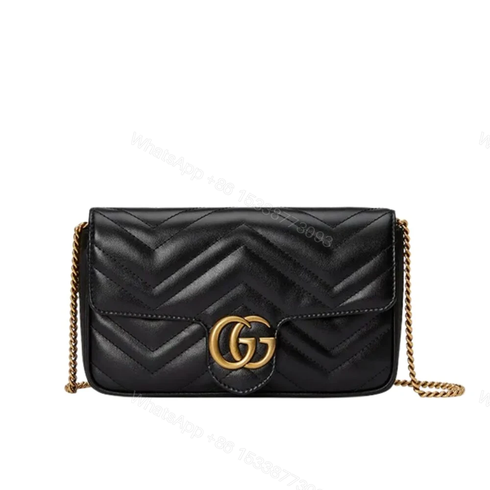 Gucci GG Marmont Super Mini Bag Black 17Cm 476433 DTDCT 1000 — view 1