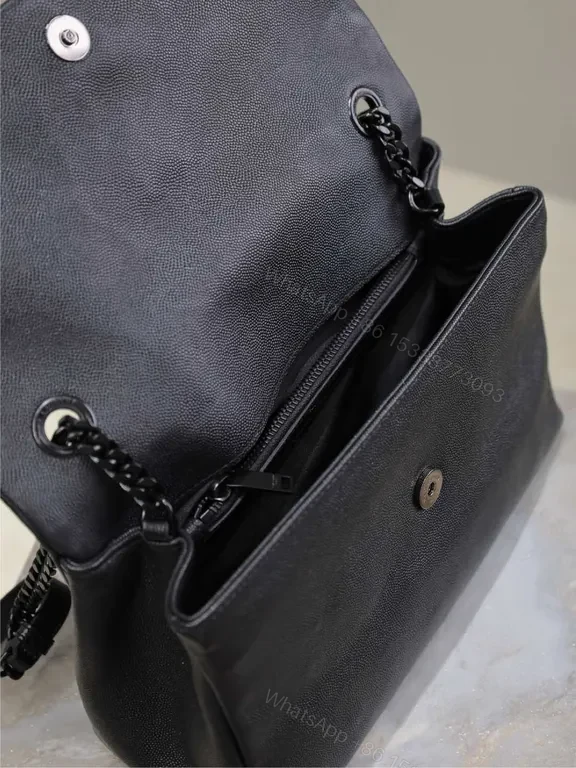 View 9 of Chic YSL Textured Leather Crossbody: Subtle Luxury Bag