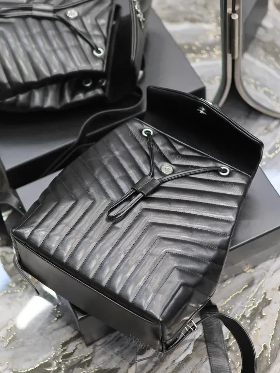 View 5 of Chic Quilted Backpack with YSL Hardware - Luxury Everyday Carry