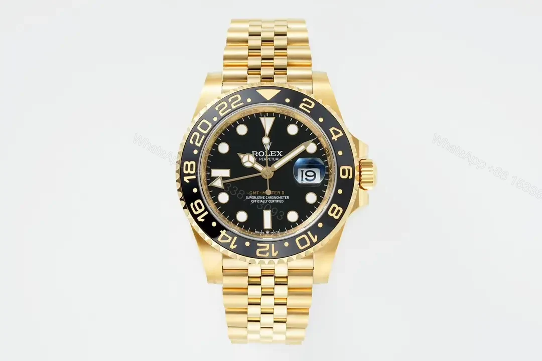 Rolex GMT-Master II Green & Black Ceramic Yellow Gold Jubilee 40MM Premium 126718GRNR-0001 — view 1