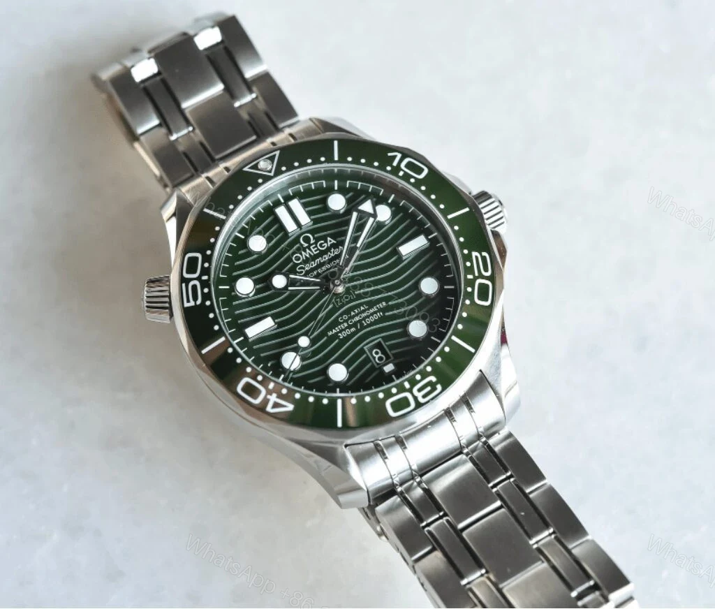 View 2 of Replica Omega Seamaster Green Dial 2023