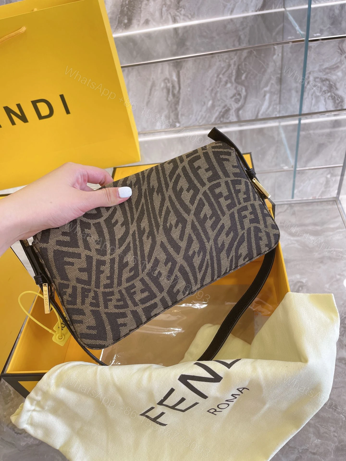 View 8 of Fendi Women Baguette 1997 Brown