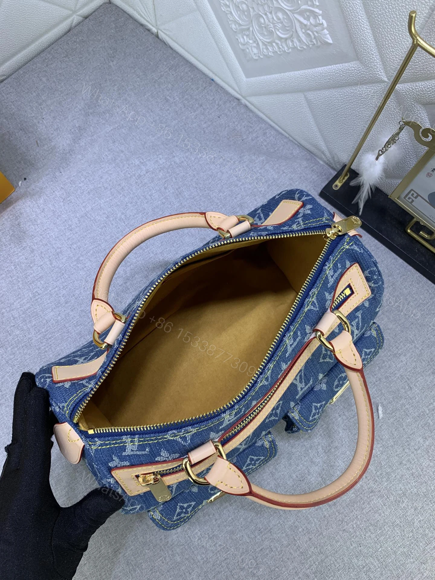 View 6 of LV Neo Speedy Denim Blue