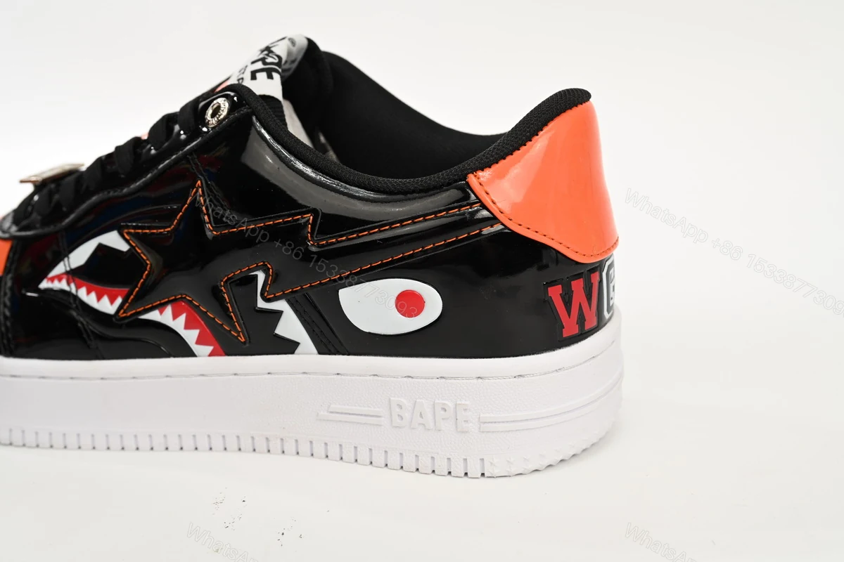 View 5 of A Bathing Ape Bape Sta Low Mad Shark Orange Shark