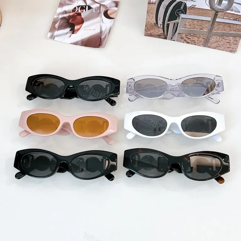 View 2 of Crystal Clear Versace-Inspired Sunglasses: Luxe All-Day Comfort
