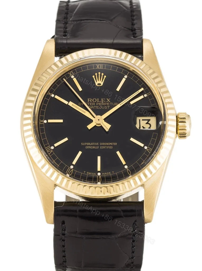 Replica Rolex Datejust Mid-Size Black Dial 6827 31 mm — view 1