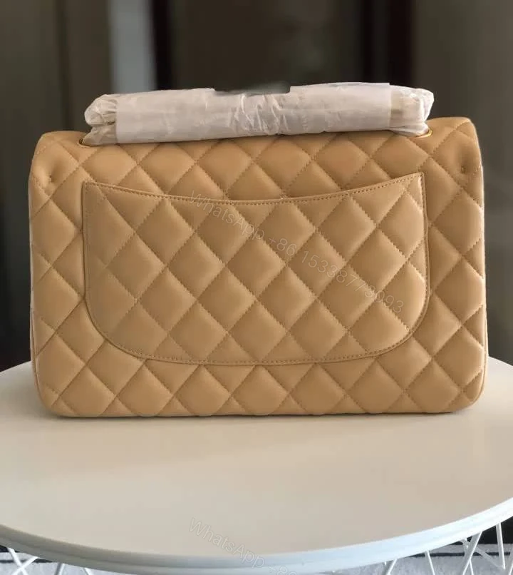 View 4 of Replica Chanel Classic Double Flap Beige Bag