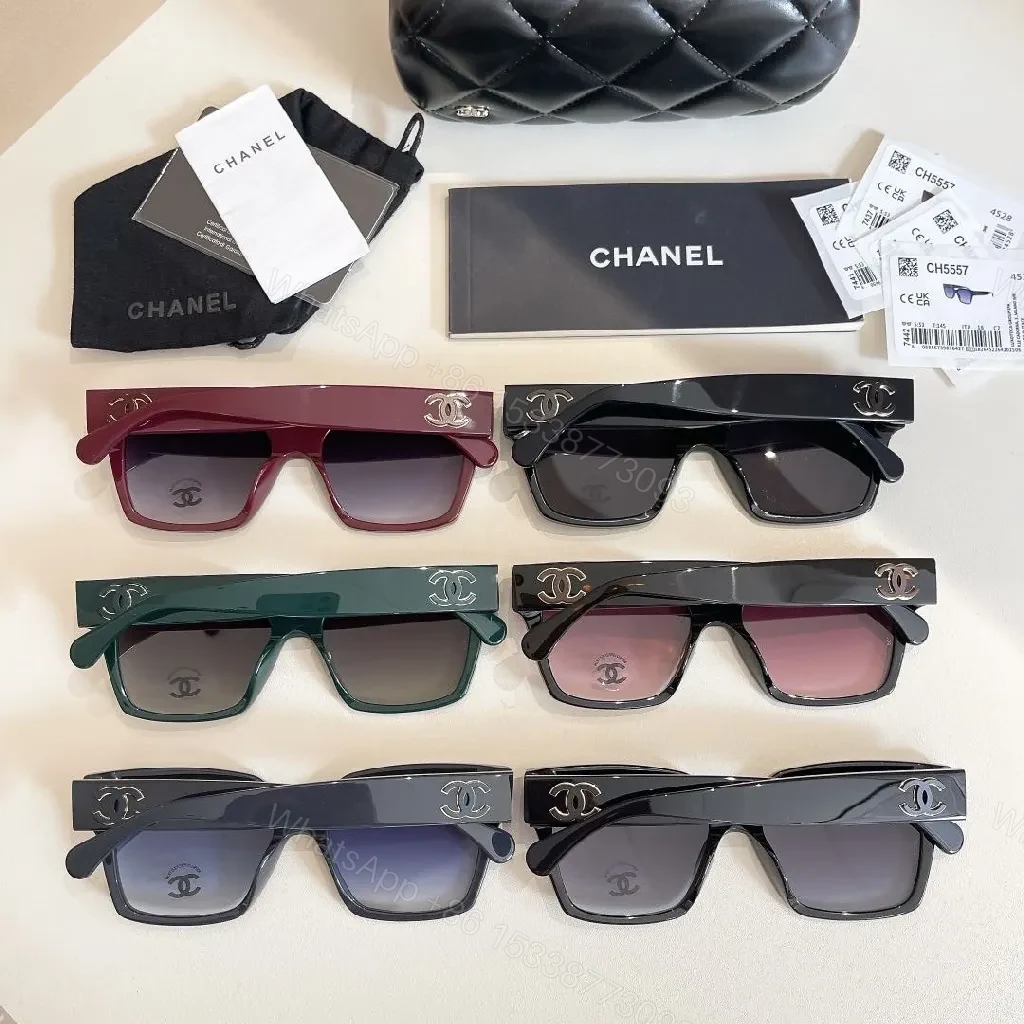 View 8 of Black Acetate Oversized Square Sunglasses + Quilted Case