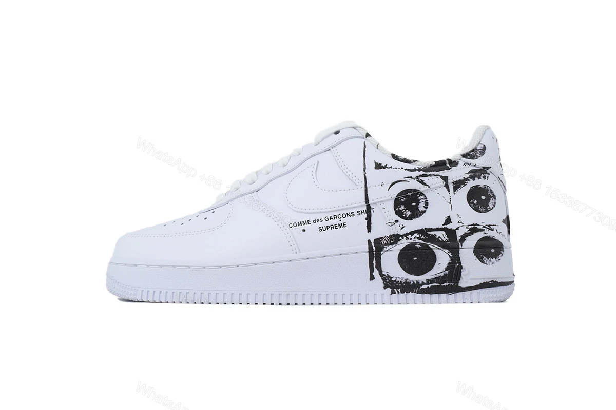 View 8 of Supreme x Comme des Garçons SHIRT x Nike Air Force 1 Low 'Eyes'923044-100
